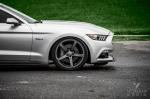 Ford Mustang GT Silver on Vossen Wheels (CV3R) 2017 года